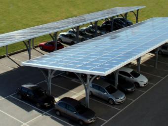 Solar carport PV mounting structure