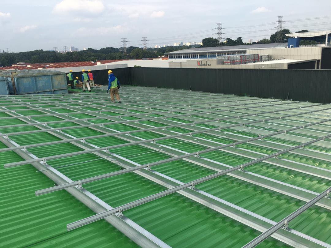  1MW L-kurungan projek pemasangan bumbung 2020 